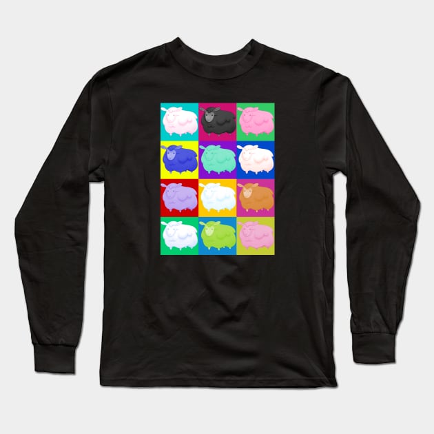 POP ART Sheep Long Sleeve T-Shirt by Thickett